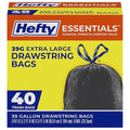 Hefty Essentials Extra Large 39 Gallon Trash Bags, Extra Large Trash Bags