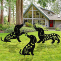 3 Pcs Metal Dog Garden Decor for Outside 12" Puppy Garden Stake Black Silhouette Statues Outdoor Decoration for Animal Lovers Gifts Women Men Patio Lawn Lawn Yard Art(Dachshund)