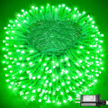 132FT 400 LED Outdoor String Lights, Plug in Christmas Lights Indoor Waterproof, 8 Modes Fairy Twinkle Lights Clear Wire for Outside Home Patio Garden Party Holiday Decorations, Green