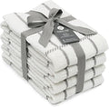 100% Cotton Terry Dish Towels, 4 Pack Checks, 16 x26 Inches, Super Soft and