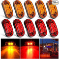 Nilight 2.5 Inch Oval Side Marker Light 10PCS 2 Diode LED Trailer Fender Clearance Lights Waterproof Surface Mounted for 10-30V Truck Camper Boat Lorry