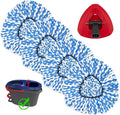 4Pack Mop Replacement Head for O Cedar RinseClean 2 Tank System, 1 Pack Mop