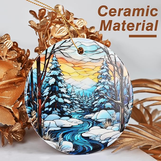 Christmas Ornament, Winter Landscape, Christmas Decoration, Heirloom Keepsake, Holiday Ornaments 2023, Xmas Gift Exchange, Gift Idea, Christmas Tree Ornament