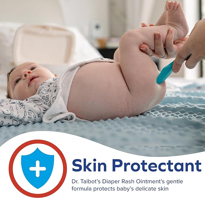 Dr. Talbot's Maximum Strength Diaper Rash Ointment - 2 oz - Zinc Oxide Skin Protectant with Peruvian Balsam - Treats and Prevents Rash