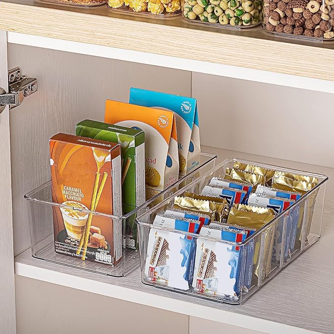 Vtopmart 10 Pack Food Storage Organizer Bins, Cabinet Organization and Storage