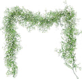 RECUTMS Artificial Hanging Plant 2Pcs 5.6Ft Fake Garland Plant Greenery Faux Ferns Leaves Ivy Garland for Home Indoor Outdoor Wedding Farmhouse Mantle Table Centerpiece Party Garden Decor(White)