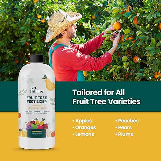 16oz Fruit Tree Fertilizer - Makes 16 Gallons of Fruit Tree Spray Plant Fertilizer for Blueberries, Strawberry Plant, Apple & More - Promotes Vibrant Foliage, Strong Branches, and Abundant Harvests