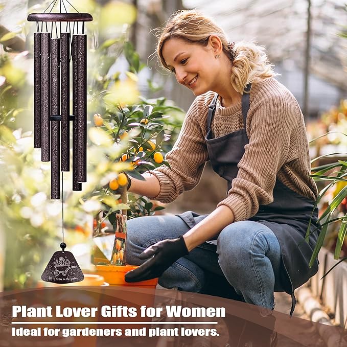 Gardening Gifts for Women, Garden Wind Chimes for Outside 32'', Plant Lover/Lady Gifts for Women, Gift for Gardeners Woman