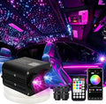 AMKI Dual Color 20W Twinkle Starlight Headliner Kit Mixed 710pcs*13.1ft Cables Fiber Optic Light Sound Activated APP/Remote Control for Car Roof Home Ceiling