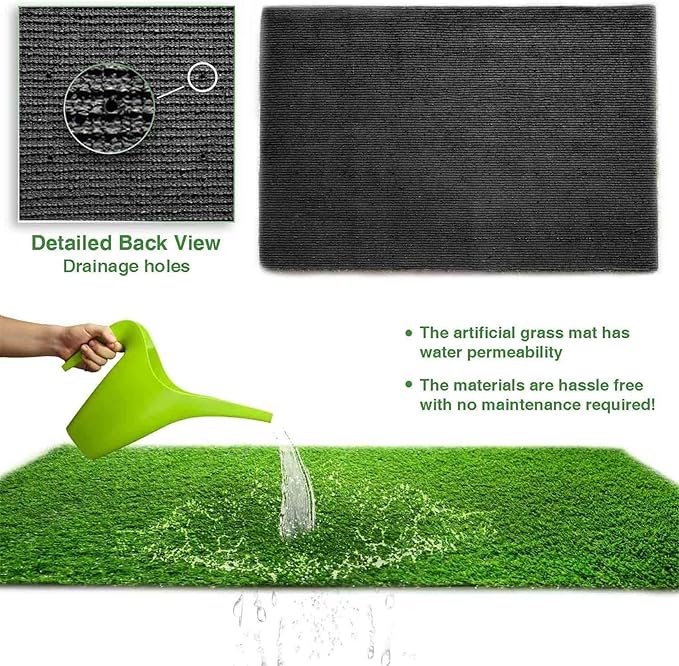 LITA Realistic Artificial Grass Turf Lawn Customized Size 5 x 6 Feet, 1.38" Indoor Outdoor Garden Lawn Landscape Synthetic Grass Mat Fake Grass Rug