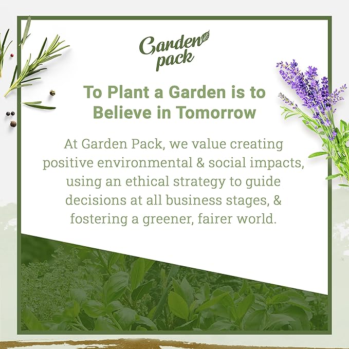 Grow Your Own Herbs Garden Kit - 12 Herb Seeds Variety Pack - Basil, Mint, Rosemary Seeds & More Packets in a Box with Growing Manual by Garden Pack