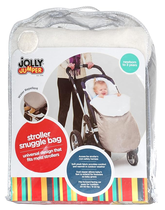 Jolly Jumper Water Resistant Snuggle Bag Stroller - Red/Black Plaid