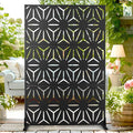 72" H×47" W Metal Privacy Screen Outdoor Privacy Screen Freestanding, Outdoor Privacy Screens and Panels for Patio Lawn Deck(Consists of 3 Panels)