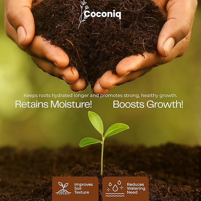 Premium Coco Coir Bricks 2 Pack - Lightweight Cocopeat for Garden Soil, Compressed Coconut Fiber Brick for Potting, Gardening, Planting, Seed Starting, Indoor & Outdoor Plants, Set of 2