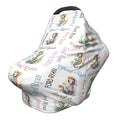 Personalized Baby Car Seat Cover with Name Stroller Canopy Custom Seahorse Carseat Cover Newborn Baby Boy Girl Nursing Cover for Moms First Birthday Gift