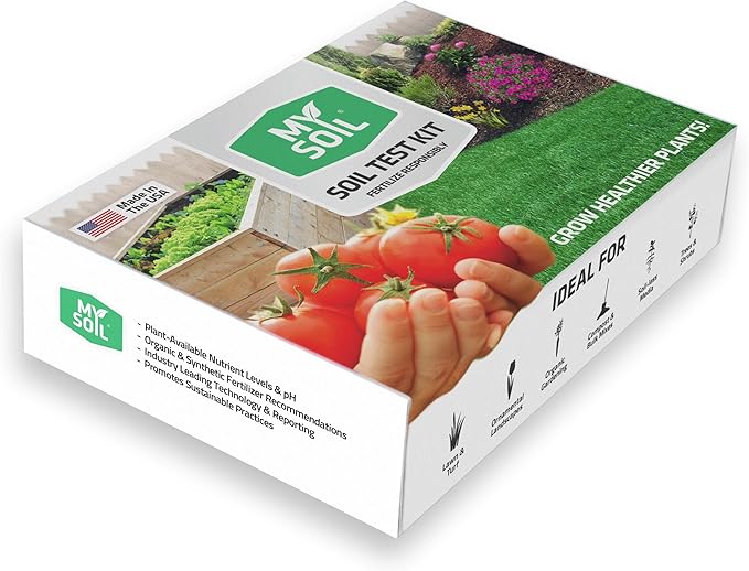 MySoil Soil Test Kit, Unlock Your Lawn & Garden Potential, Complete & Accurate Nutrient and pH Analysis with Recommendations Tailored to Your Soil and Plant Needs