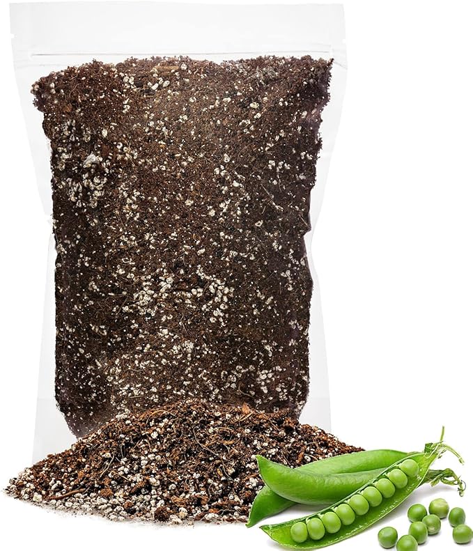 GARDENERA Premium Organic Potting Soil for Peas - (2 Quart Bag)