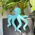 Cute Climbing Octopus Flower Pot Huggers, Animal Figurines Plant Decorations for Pots, Resin Flower Pot Decorations, Fairy Garden Accessories, Fish Tank Planter Edge Craft Decor (Octopus)