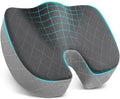 TushGuard Office/Car Seat Cushion, Non-Slip Sciatica & Back Coccyx Tailbone Pain Relief Chair Pad, Memory Foam Butt Pillow for Computer Desk, Wheelchair, Driving (Black&Grey, X-Large)