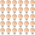 30 Pieces Natural Beech Wood Pacifier Clips Teething Grasping Toy Suspender Clips Wood Pacifier Clip Holder Charm DIY Clips (30 Pieces)