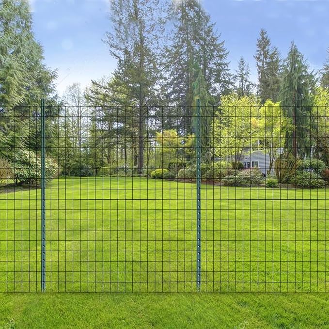 Black PVC Coated Welded Wire Fence, 36in(H) x100ft(L), 2 inch x 3 inch 16GA Garden Border Fence Roll, Vinyl Metal Chicken Wire Fencing Mesh Roll for Yard Vegetable Plant Protection Poultry Netting