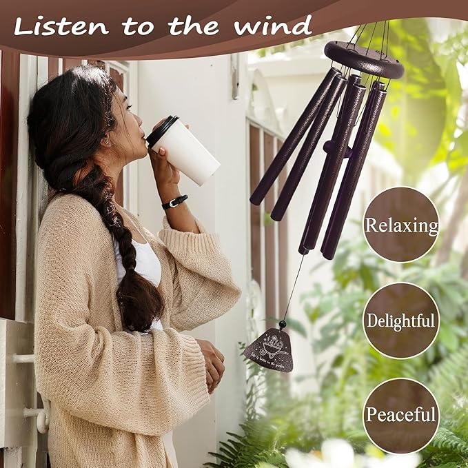 Gardening Gifts for Women, Garden Wind Chimes for Outside 32'', Plant Lover/Lady Gifts for Women, Gift for Gardeners Woman