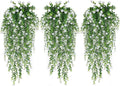 WEISPARK Artificial Hanging Flowers, 9pcs Fake Eucalyptus Vine Faux Flower Greenery Garland Plastic Plants for Indoor Outdoor Wall Garden Wedding Home Party Decor