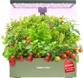 SUNCOZE Hydroponics Growing System Kit 20 Pods, Indoor Herb Garden with Grow Light 30W, 10L Large Water Tank with Adjustable Height to 25", Built-in Pump, Gardening Gifts, Avocado Green