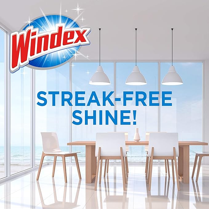 Windex Wipes Glass Cleaning, Pre-Moistened Glass and Surface Wipes to Clean