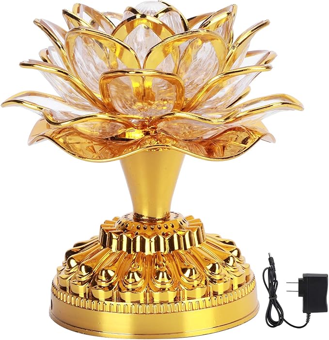 Yosoo Health Gear 7 Color Changing Buddha Light, Lotus Pagoda Meditation Lamp with Auto Cycling Colors, Battery Powered Mood Light for Yoga, Zen Decor, Home Altar, Spiritual Gift