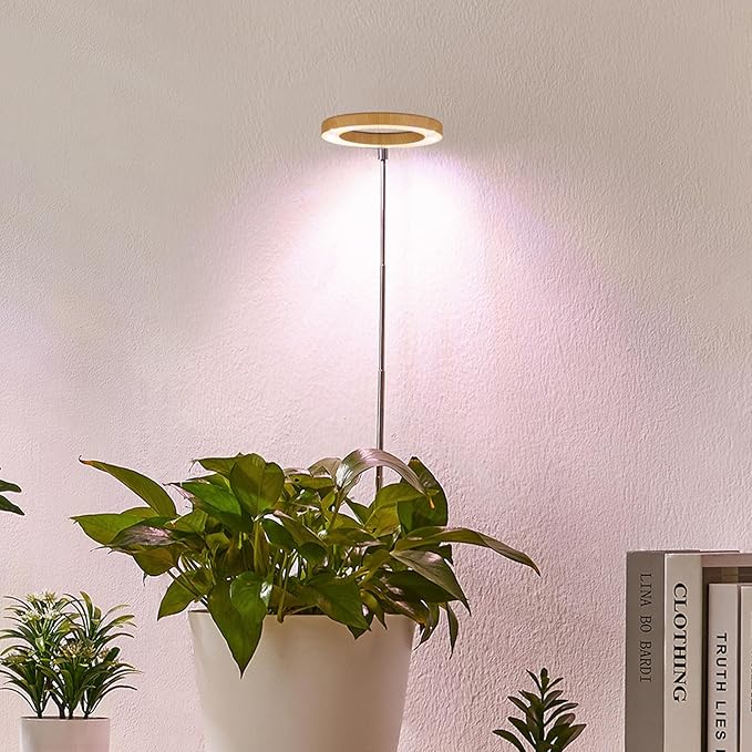 yadoker Plant Grow Light, LED Growing Light Full Spectrum for Indoor Plants,Height Adjustable, Automatic Timer, 5V Low Safe Voltage,Idea for Small Plant Light