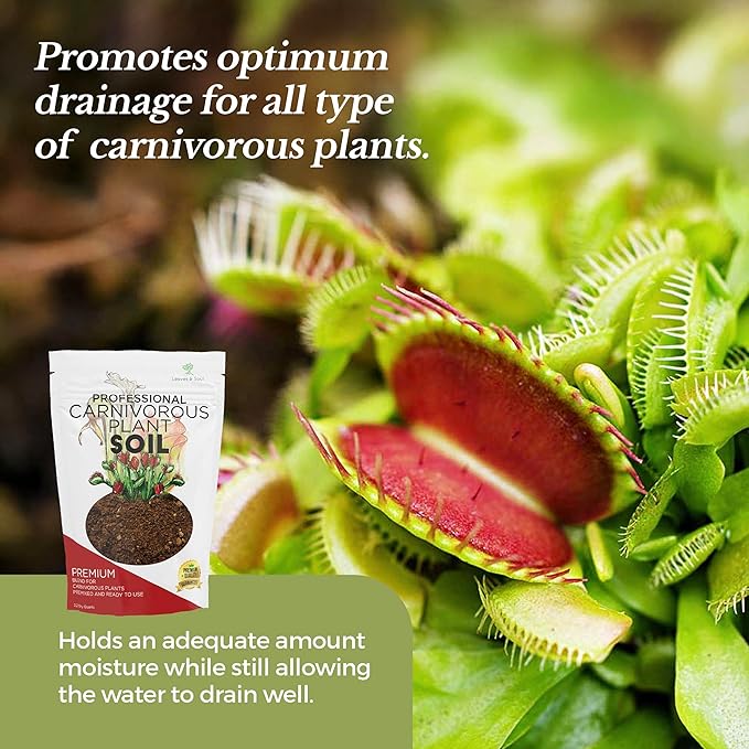 Professional Carnivorous Plant Soil | Large 2.2 Quarts Ready to Use for Venus Flytraps, Sundews, Pitcher Plants, Butterworts | Peat Moss, Coco Coir, Perlite, Dolomite | Made in USA