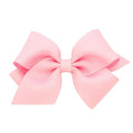 Wee Ones Baby Girls' Small Classic Grosgrain Hair Bow on a WeeStay Clip w/Plain Wrap - Light Pink,One Size