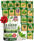 HOME GROWN 15 Herb Seeds for Planting 4,500+ Non-GMO Heirloom Seeds | Extra Large Variety Pack Herb Kit – Indoor Outdoor & Hydroponic | Culinary Seed Set | Grow Your Own Herbs | Gardening Gift