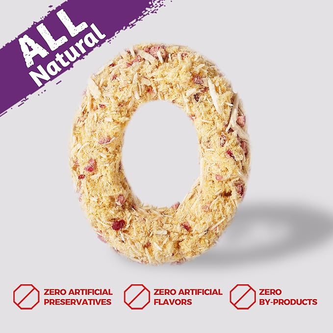 Just Try 8 OZ Cranberry Freeze Dried Cat & Dog Food Toppers Urinary Tract Cat Treats Mixers Low Calorie Chicken Egg Yolk High Protein for Kidney Bladder UT Support