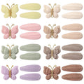 choicbaby 24pcs Toddler Hair Clips Small Knitted Snap Hair Clips Non Slip Wrapped Butterfly Hair Barrettes Accessories for Toddler Baby Girl Infant Kids