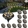 SOLPEX Mini Solar Ground Lights, 12 Pack Solar Lights Outdoor Waterproof, Landscape Lighting for Garden Pathway Driveway Walkway (Warm White)