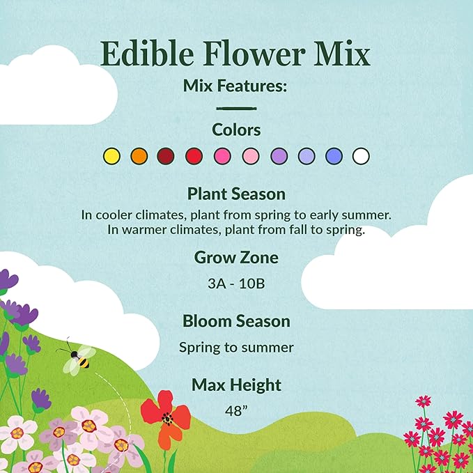 Ferry-Morse Edible Flower Mix Bulk Flower Seeds, 1lb
