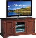 Leick Home 87350 Three Door TV Stand with Cabinet Storage for 55" TV's, Westwood Brown Cherry
