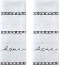 SKL Home Heart in Home 100% Cotton Embroidered 2pc Hand Towel Set, Decorative