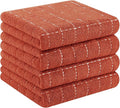 Homaxy 100% Cotton Terry Kitchen Towels, Checkered Designed, Soft and Super