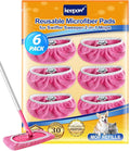 KEEPOW 6 Pack Reusable Mop Pads Compatible