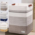 Laundry Hamper - Tall Woven Rope Laundry Basket - Clothes hamper