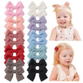 Jollybows 20pcs Baby Hair Clips Girls Bows 2" Mini Alligator Clip Toddler Pigtail Bow Fine Hair Clip Light color