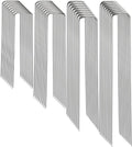 Landscape Staples, 100 Pack 4/6/8/10 Inch 11 Gauge Galvanized Garden Staples, Landscape Stakes for Gardening, Garden Yard Lawn Ground Stakes for Securing Weed Barrier Fabric, Irrigation Tubing, Fence