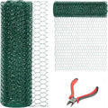48'' x 150' Green Chicken Wire Fencing, 1 inch Chicken Wire and 20 Gauge Poultry Netting, Garden Mesh Fence Roll for Floral Arrangements/Crafts/Farm/Livestock/Pet Protection