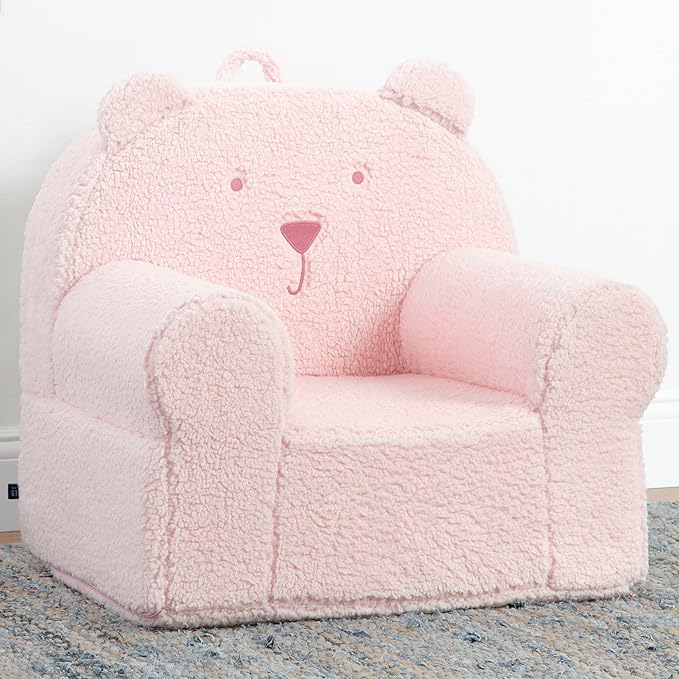 GAP babyGap Sherpa Bear Chair - Greenguard Gold Certified, Blush