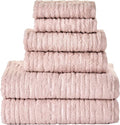 SKL Home CloudSoft 100% Cotton Luxury 6-Piece Towel Set, 600 GSM, Ultra Plush &