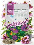 Echinacea Seed Pack 1 oz - 9,300 Non-GMO Heirloom Echinacea Seeds for Planting, Perennial Flowers in Waterproof Seed Packet, Coneflower Seeds for Planting Garden Indoor & Outdoor Gardening