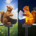 Upgraded Solar Garden Lights, Outdoor Decor - Solar Squirrel Stake Lights, Colorful LED, IP65 Waterproof, for Yard, Patio, Garden, Lawn Decoration
